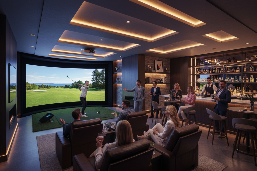 The Luxe Fairways Indoor Golf Simulator Box Suite